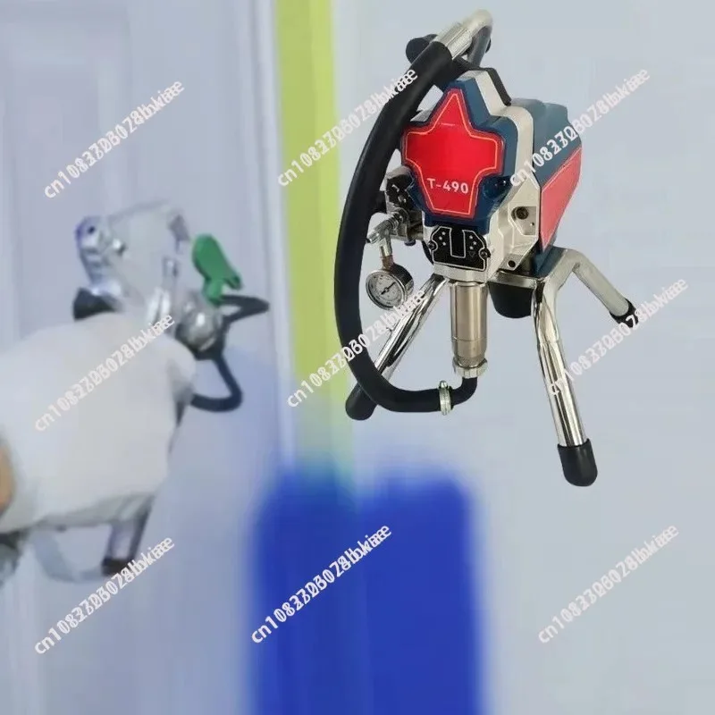 T-490 portable electric airless paint sprayer - fully automatic high-pressure painting equipment