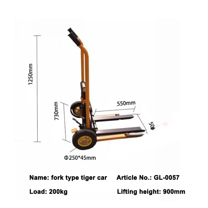 Hot sales Forklift Hydraulic Truck Stacker Lifting Hand Push Small Manual Lift Forklift Folding Handle Universal Wheel