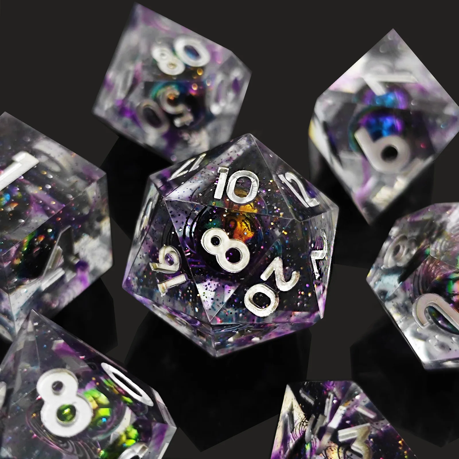 

Resin Planet Dice Role-Playing Game D&D Dice set For Dungeon & Dragon COC Polyhedral Resin Dices D20