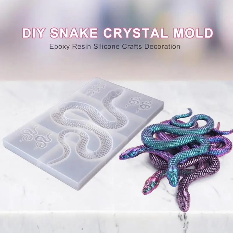 Snake Shape Mirror Silicone Mold Resin Crafts Decor Clay Gumpaste Tools Cookie Cake Decor Molds Fun Art Crafts Wall Hangings