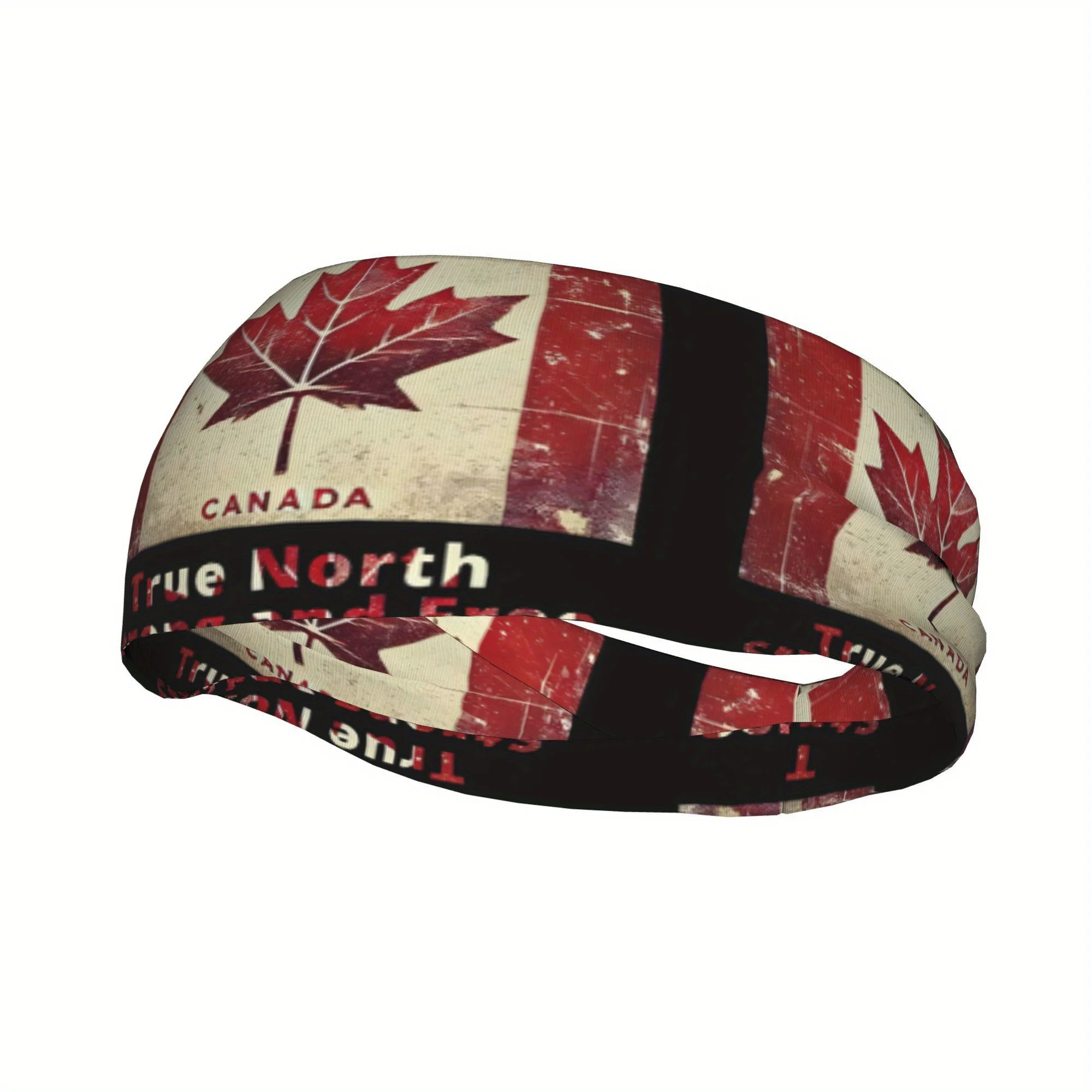 Canada Freedom Sports Headband Polyester Moisture Wicking Running Gym Workout Outdoor Gift Idea