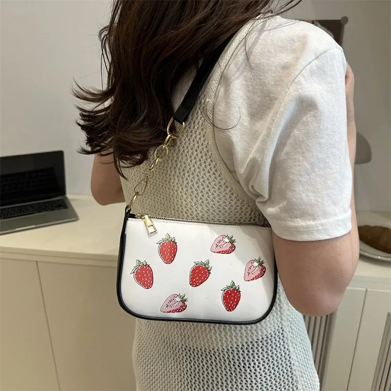 وصول جديد سعة كبيرة المرأة حمل حقيبة تحت الإبط طباعة ركاب حقيبة كتف مفردة لينة البوليستر بطانة سستة إغلاق #4