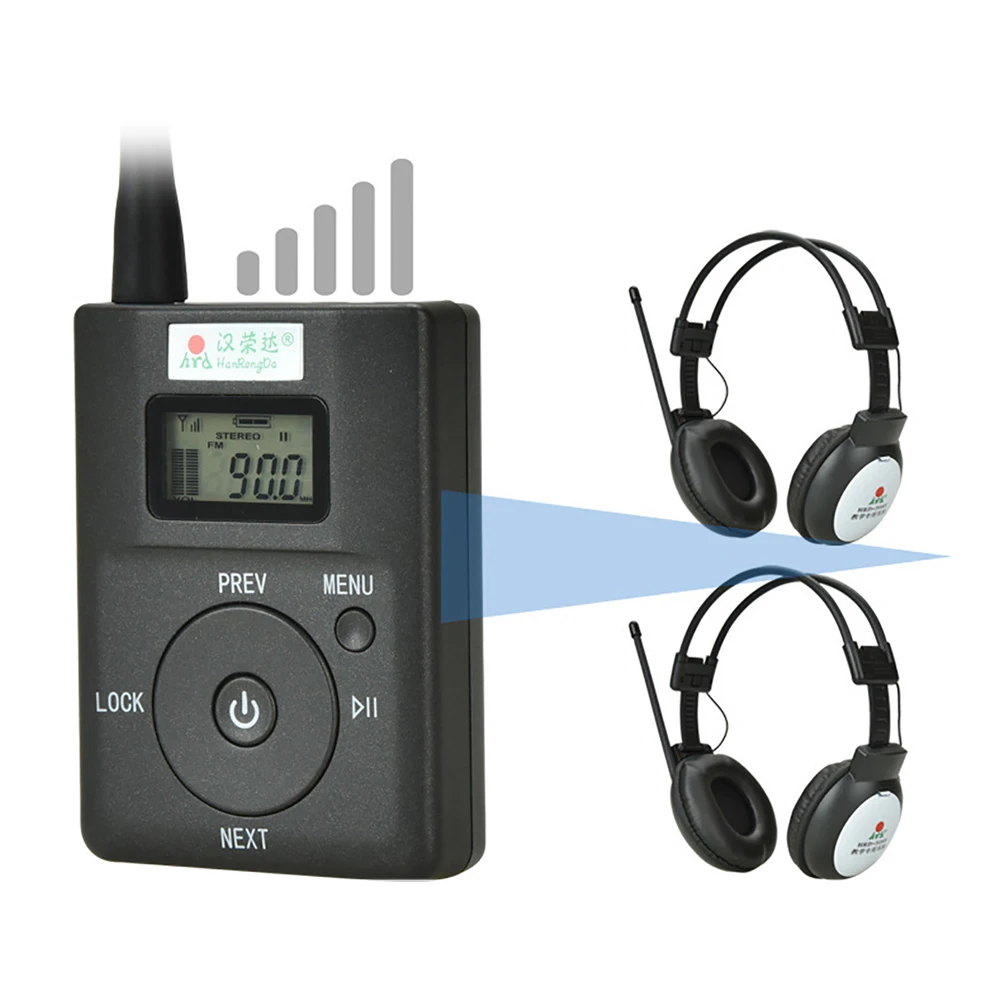 HDR-831 Portable Stereo Digital FM Transmitter Mini Radio Station with Mic Audio Launch 500 Meters Slot AUX IN Microphone Input