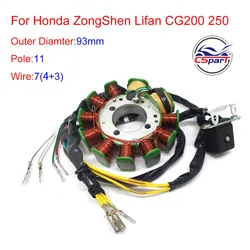 Magneto Stator 11 Pole Coil 7 Wire 200C 250CC CG Bashan Shineray Jinling Taotao Dirt Pit Bike ATV Quad Parts