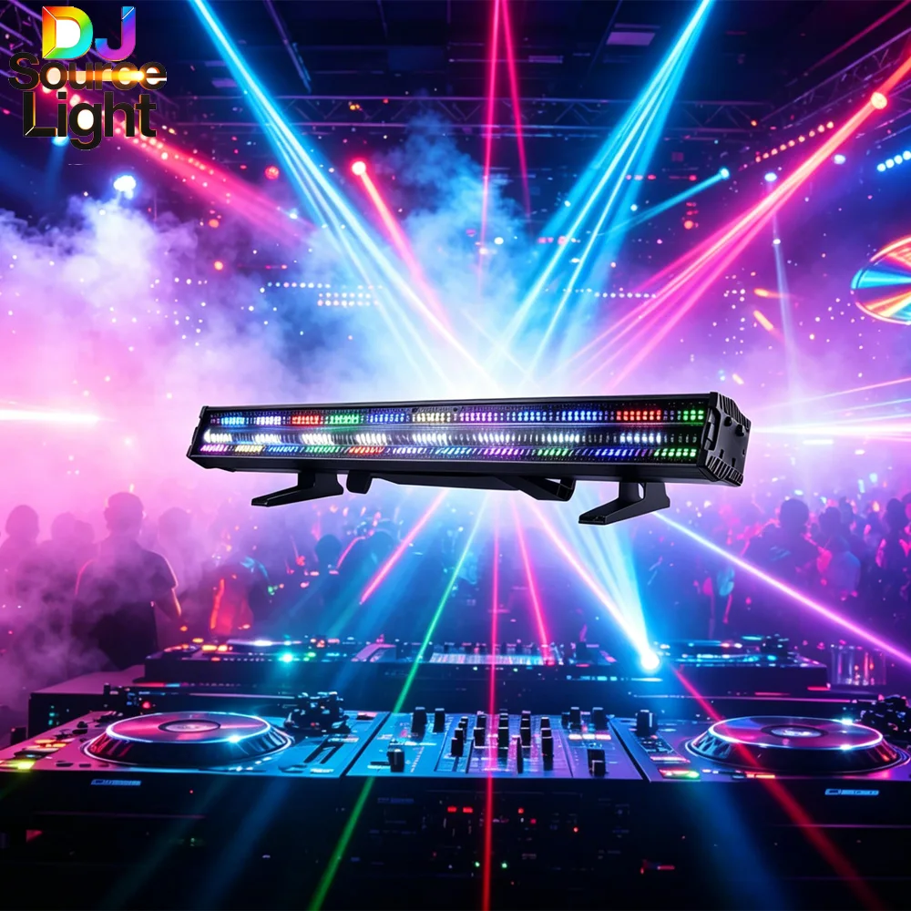 

Flash-Print Linear Strobe Light: DMX512, Sound-Activated, Auto-Mode, and Master/Slave Control—Ideal for DJs, KTVs, and Bars.