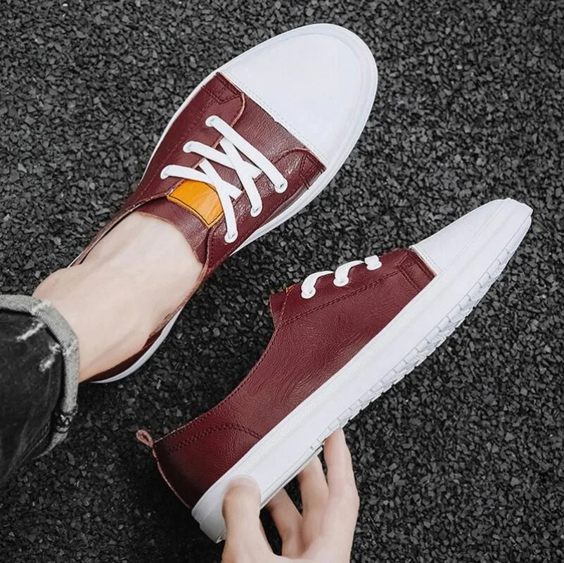 High Quality Men's Leather Shoes Comfortable Soft Summer Outdoor Leisure Shoes Hot Selling Simple White Walk Business Sneakers