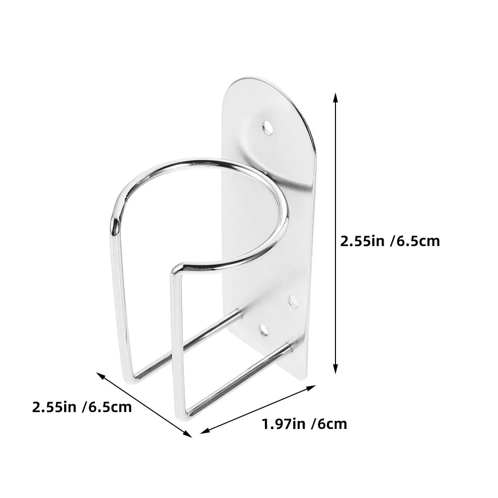 Beard Trimmer Holder 2pcs Stainless Steel Wall Mounted Storage Organizer for Hair Dryer Straightener Bathroom Space Saving