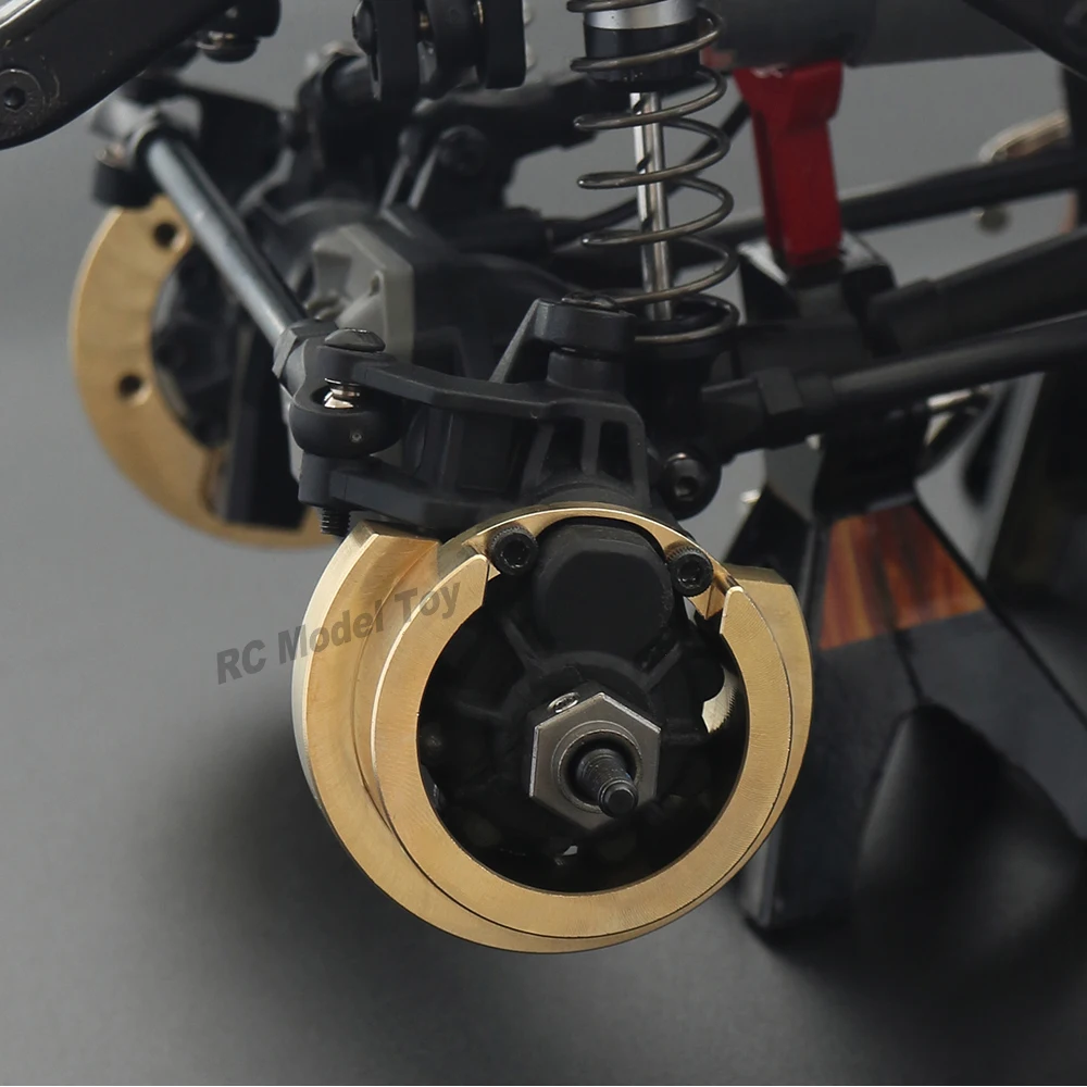 1/10 RC Crawler Heavy Duty ottone contrappeso Set Portal Drive Axle Housing Bumper Mount per TRX4 TRX6 parti di aggiornamento