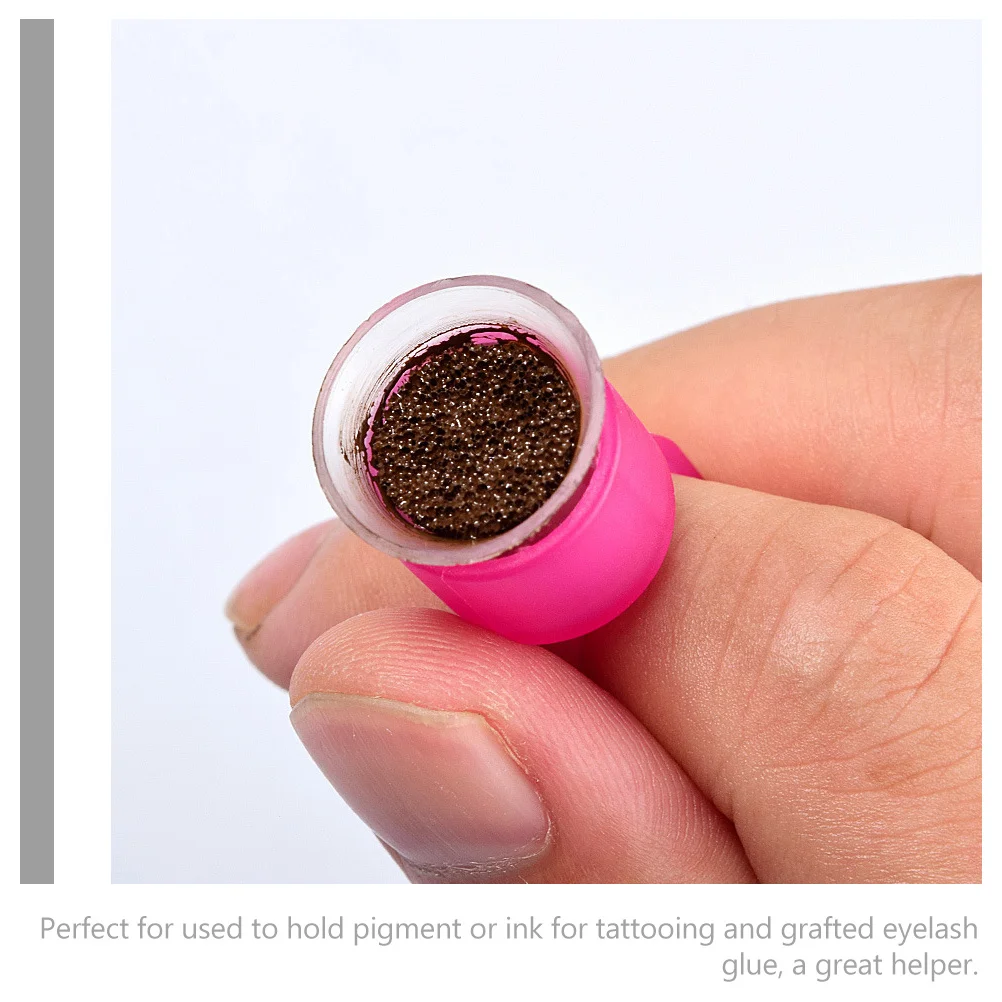 50 szt. Pierścieni na klej do rzęs, odporne plastikowe pojemniki na klej do rzęs, akcesoria do przedłużania rzęs, pierścienie na pigment do tatuażu.