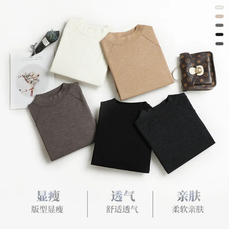 100 wool brown womens tops women fashion sweaters sexy top knitted sweater ladies clothing style long sleeve pullover trendyol