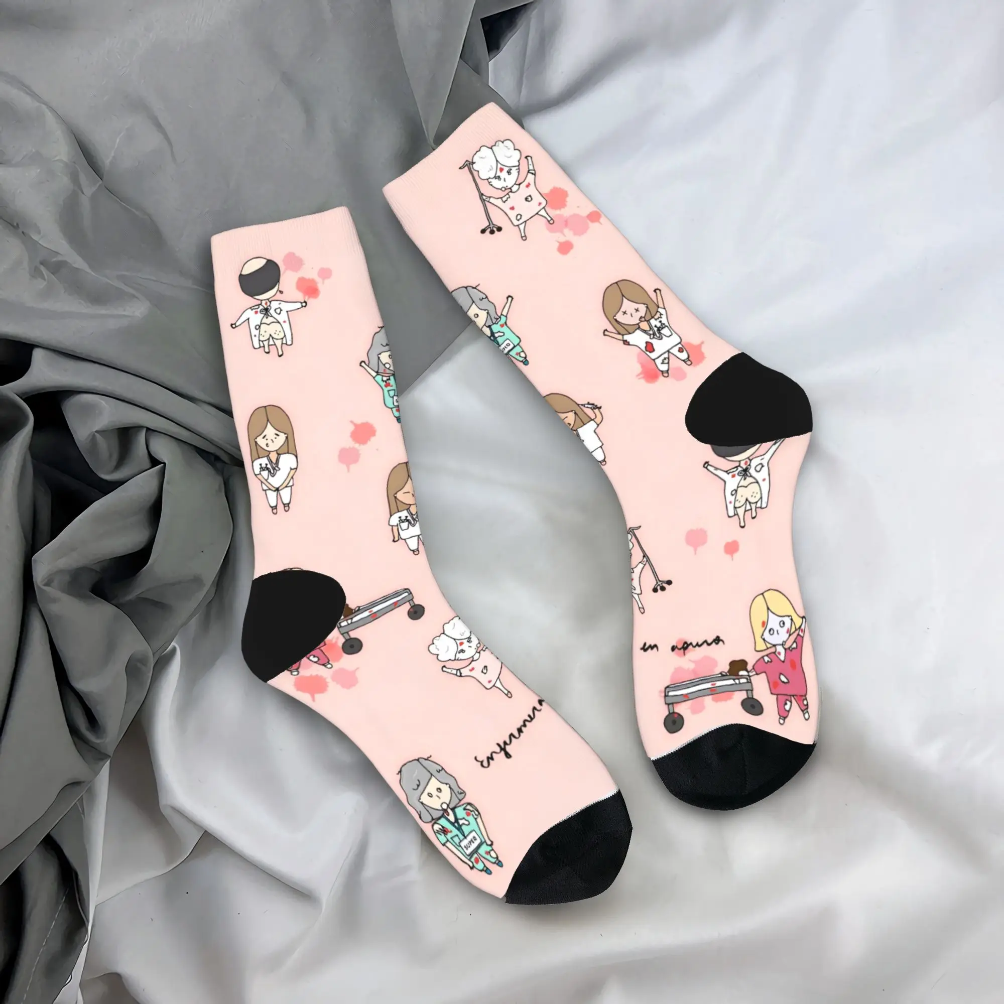 Nurse Medical Equipment Socks Enfermera En Apuros Vintage Stockings Women Breathable Outdoor Socks Spring Design Non Slip Socks