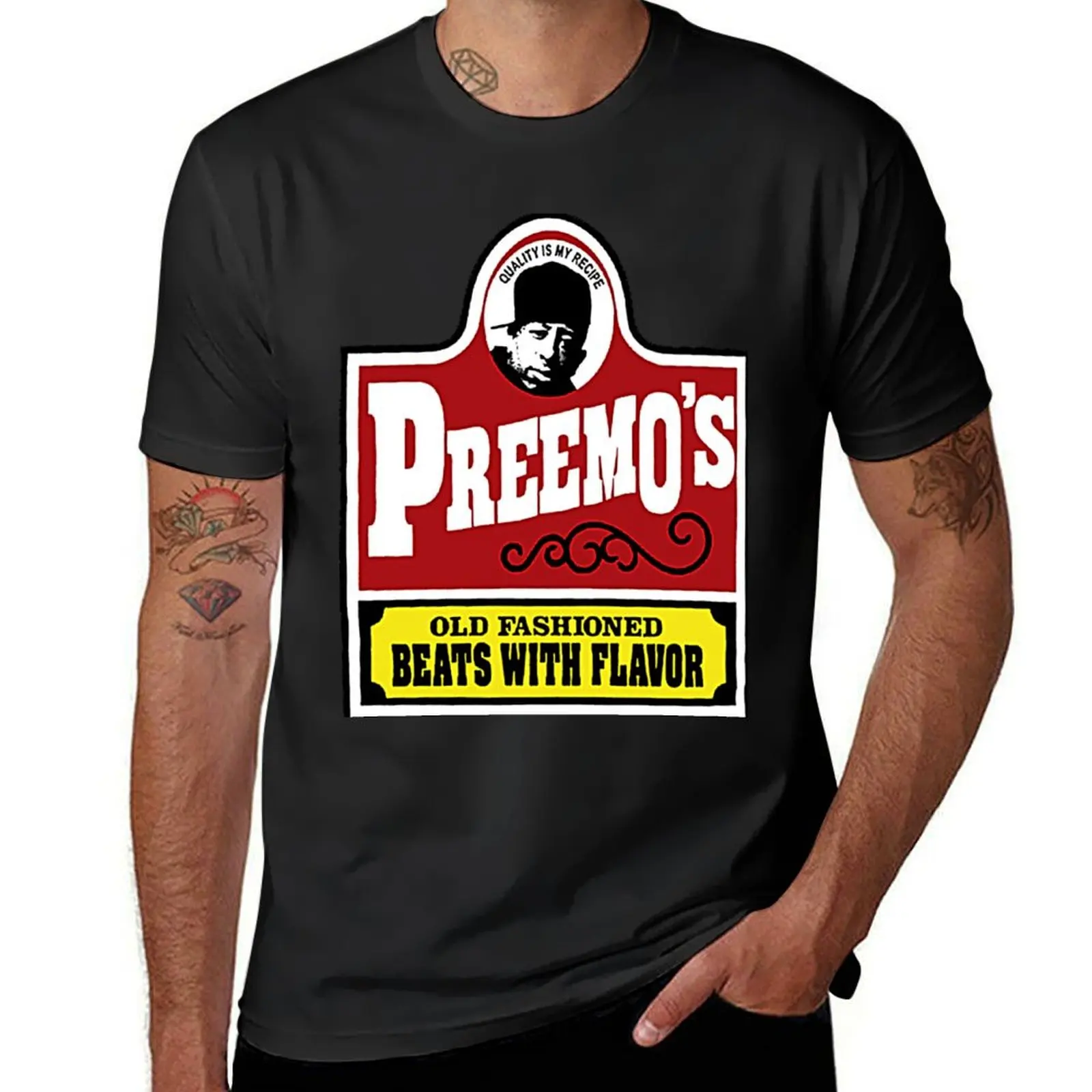 Preemo's Old Fashioned Beats with Flavor T-Shirt plain vintage blanks quick drying mens tall t shirts