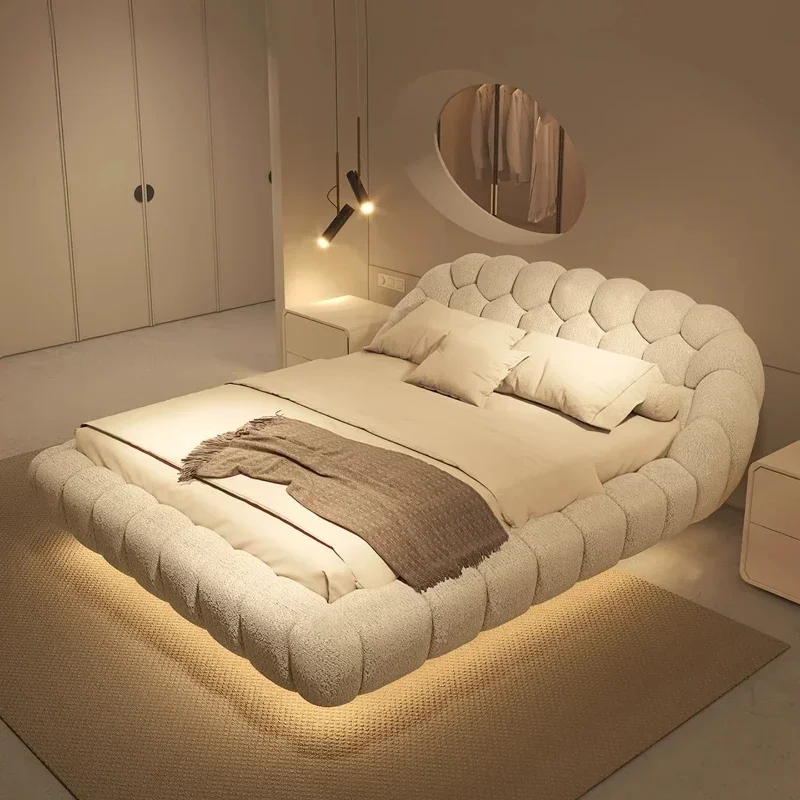 180x200cm 200x220cm Confortable Floating Bed Aesthetics Princess Wedding High End Quality Bedroom Beds And Bed Frames Furniture