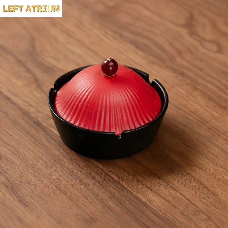 

Creative Fruit Shaped Ashtray Resin Ashtray with Lid Imitation Fly Ash Storage Box Office Ashtray Smoking Accessories Ornament