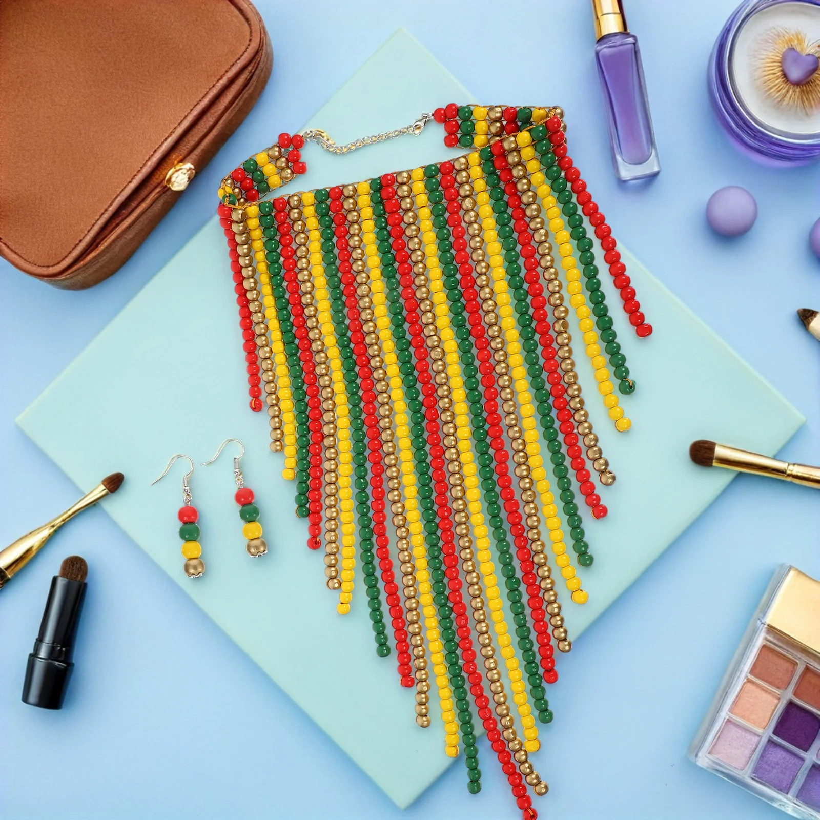 

Retro Wood Bead Necklace Chain with Wooden Beads African Choker for Women Beaded Necklaces Jewelry