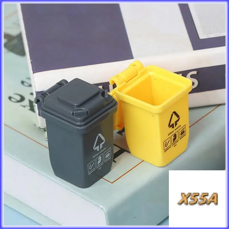 XX-5 pezzi casa in miniatura bidone della spazzatura modello accessori parti mobili camion della spazzatura lattine bordo del veicolo bidone regali