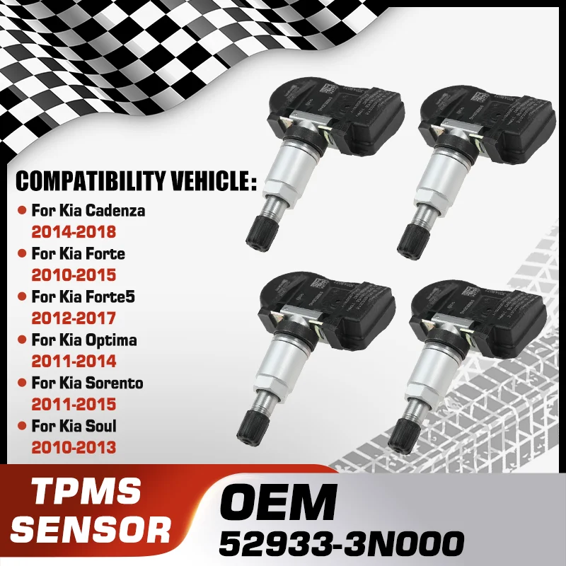 

Car TPMS Tire Pressure Monitor Sensor System For Kia Cadenza Kia Forte Kia Forte5 Kia Optima Kia Sorento Kia Soul 52933-3N000