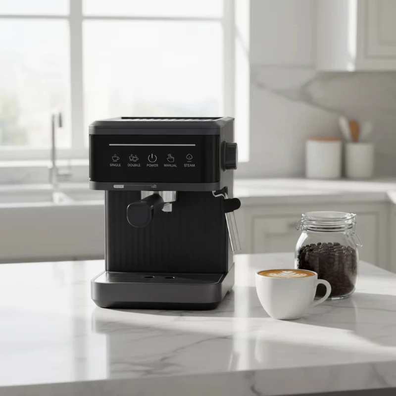 

New home coffee machine, 20 bar pressure espresso, high pressure milk foam function, smart color screen