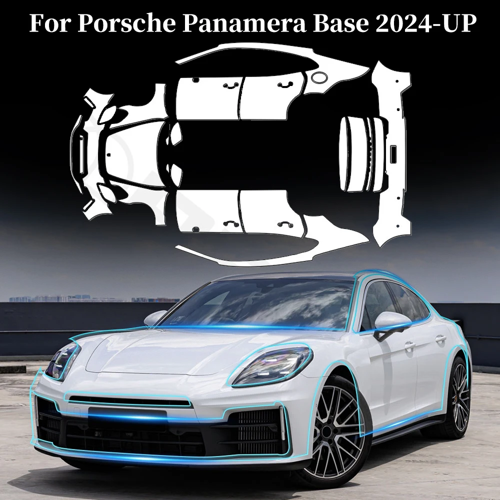 

For Porsche Panamera Base 2024-UP Anti-Scratch TPU Paint Protection Film Pre-cut PPF Car Body Clear Bra Resistant Invisible Kit