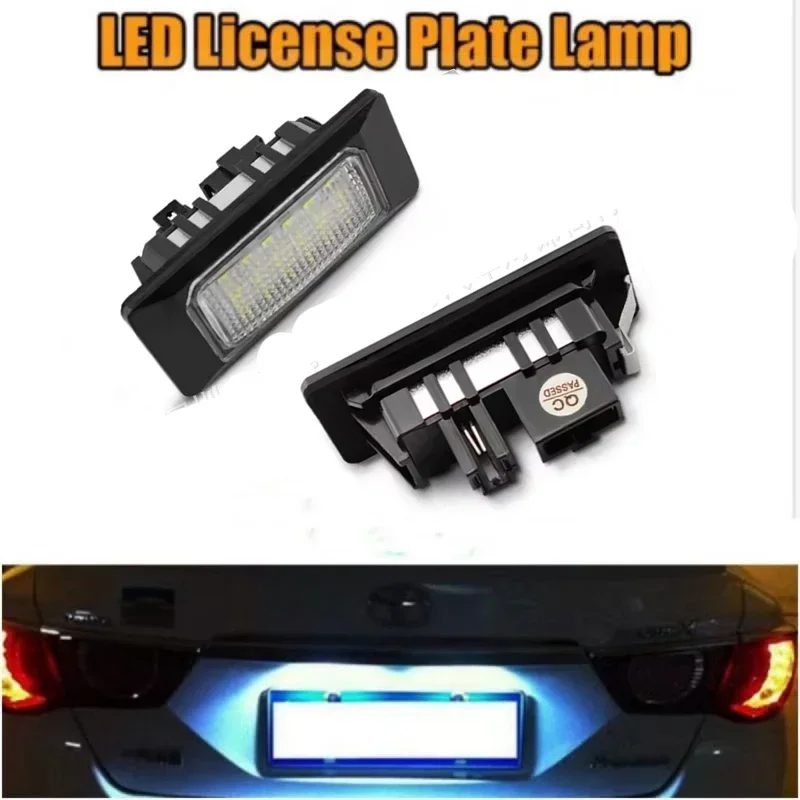 2 قطعة لوحة ترخيص مُضاء ليد ضوء لأودي A1 A4 B8 A5 S5 A6 S6 A7 Sportback RS5 Q5 لرائعة اوكتافيا فك مصابيح لوحة ترخيص