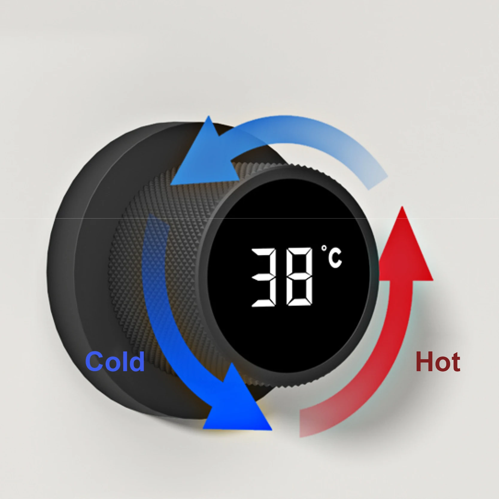 Gestana luxo LED display digital black brass banheiro torneira design incorporado único punho água quente e fria 2-hole bacia Tap