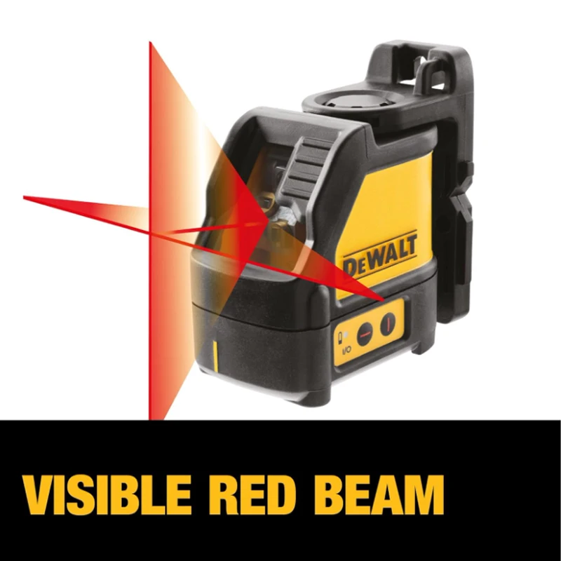 DEWALT DW088 Red Beam 2-Line Laser Level 50M Self-Leveling Cross Line Laser Horizontal Vertical Body Only