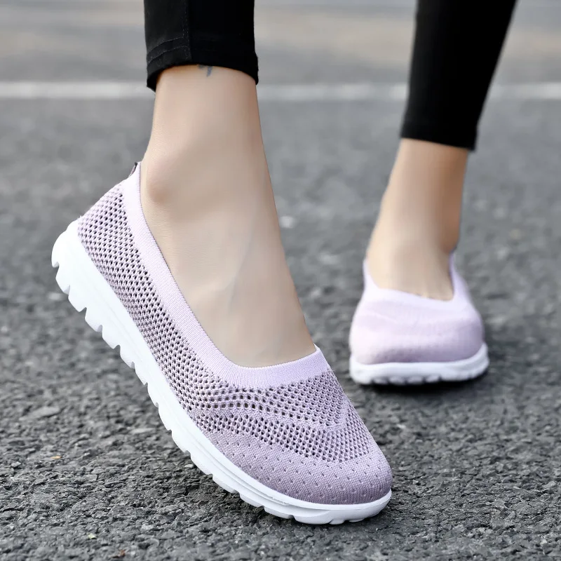 Women\'s Shoes Spring/summer Breathable Mesh Slip-on Flat Shoes for Women Loafers Lightweight Sneakers Ballet Women Casual Shoes