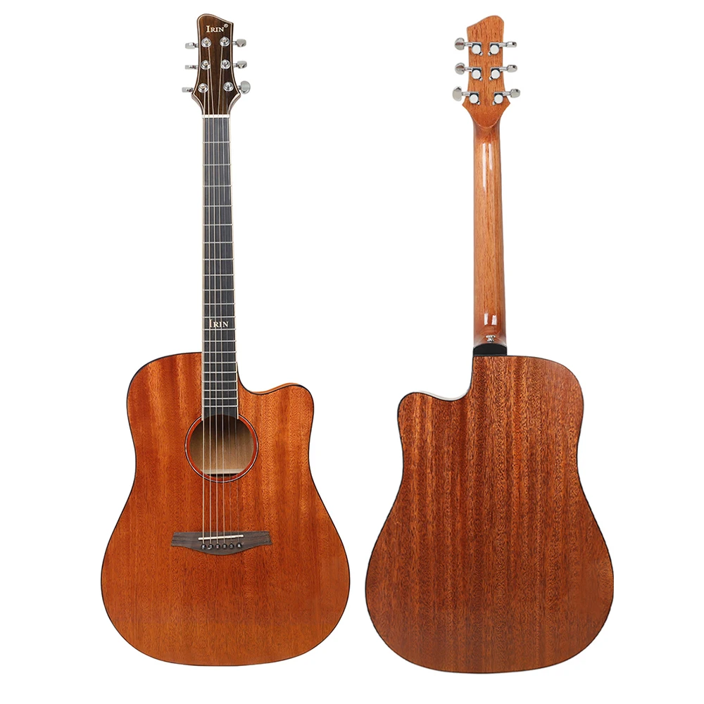 IRIN 40 Inch 6 Strings Acoustic Guitar Spruce Wood Panel Folk Guitarra with Bag Capo Strings Tuner Guitar Parts & Accessories