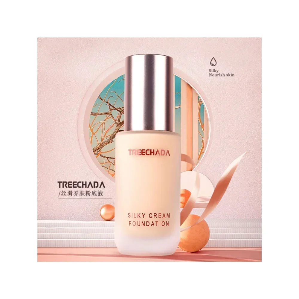 TREECHADA New Silky Smooth Skin Care Foundation Concealer Clear Natural Hydration Brightening Waterproof Korrea Makeup Cosmetics