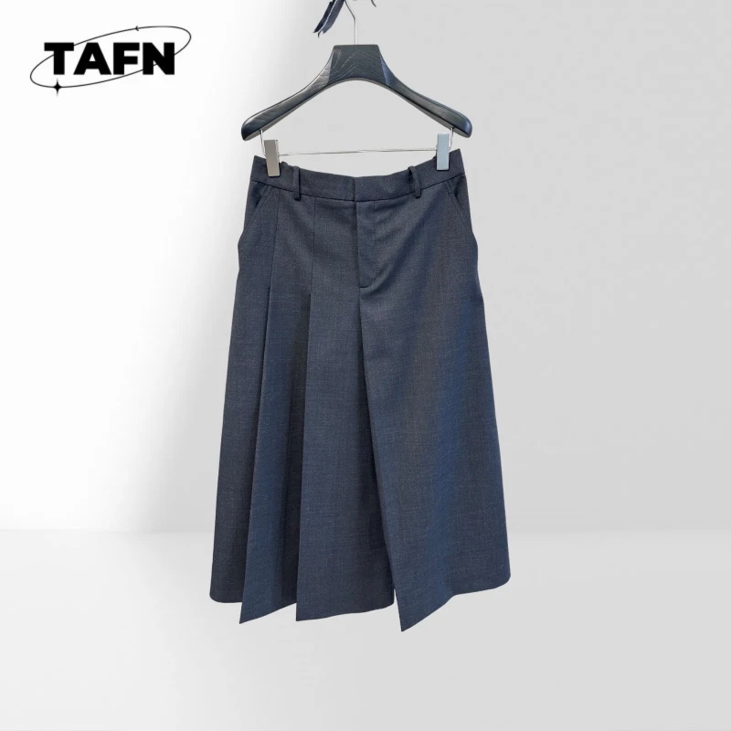 

Ladies Fashion Midi Skirt Simple Design Casual Daily Skirt Fashion Women Skirt Solid Color Midi Skirt Casual Style BA0958
