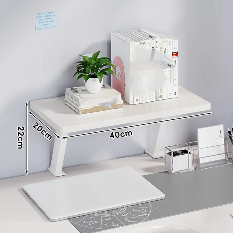 Versatile Desk Organizer with Metal U-Clamp - Sturdy Wooden Storage Rack for Office, Study & Reading Retail
