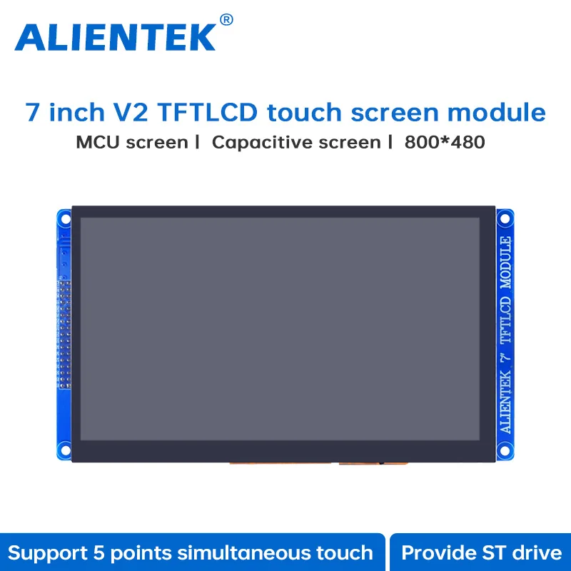 

ALIENTEK MCU 7 Inch V2 TFT LCD Touch Display Module 800x480 Resolution ESP32 HDMI Capacitive Touch Screen Monitor for Arduino