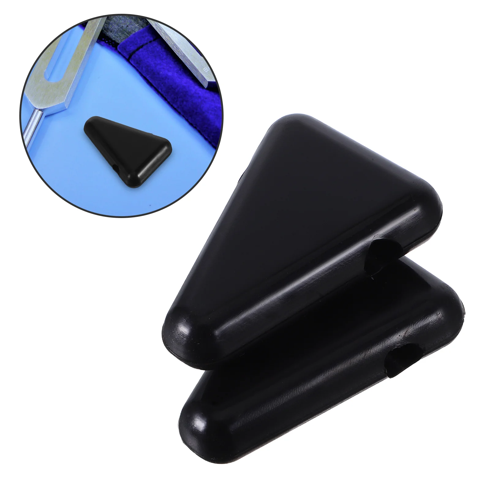 

2 Pcs Tuning Fork Holder Triangle Mounting Stand Secure Block Silicone Protection Silica Gel Stabilizer