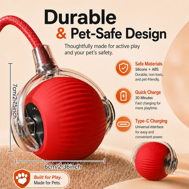New Dog Interactive Ball Toy,Automatic Rolling Dog Ball Rechargeable,Smart Puppy Interactive Toy,Intelligent Balls Toy for Dogs 3 New Dog Interactive Ball Toy,Automatic Rolling Dog Ball Rechargeable,Smart Puppy Interactive Toy,Intelligent Balls Toy for Dogs 3