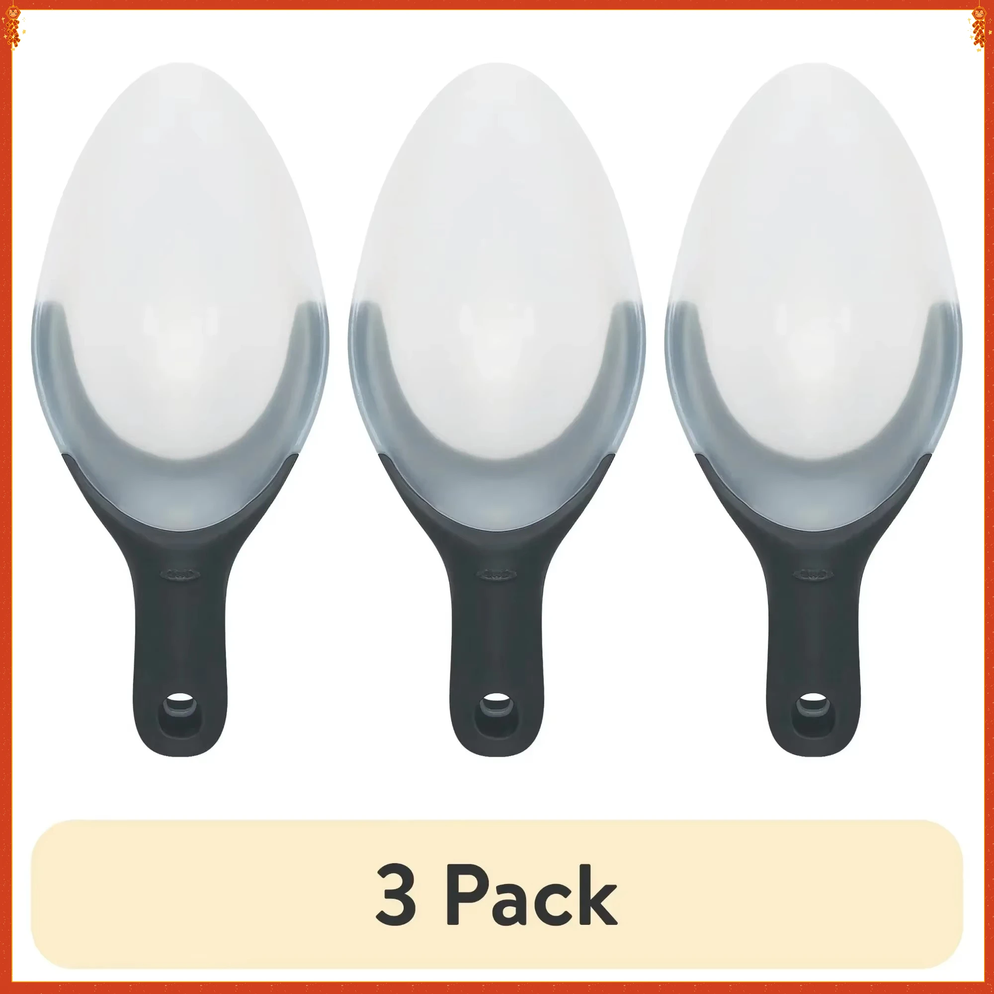 

(3 упаковки) Гибкая совок на одну чашку, для черпания зерна ледяной муки, корм для домашних животных, белая кухня и товары для домашних животных