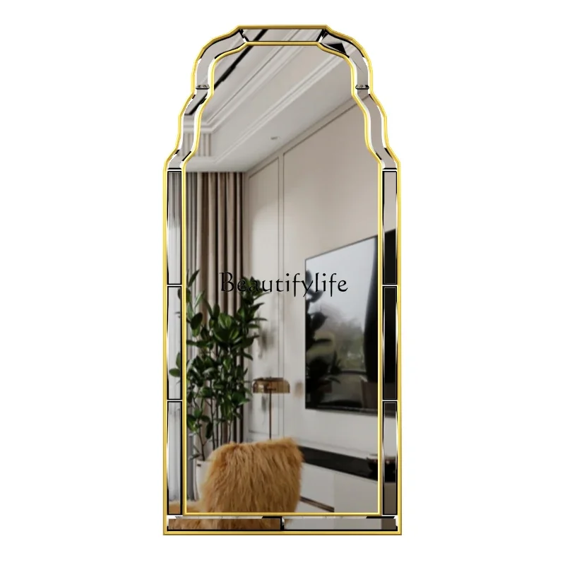 FG43*Full body wall self-adhesive mirror Dormitory dormitory wall small piece makeup glass patch bathroom mirror