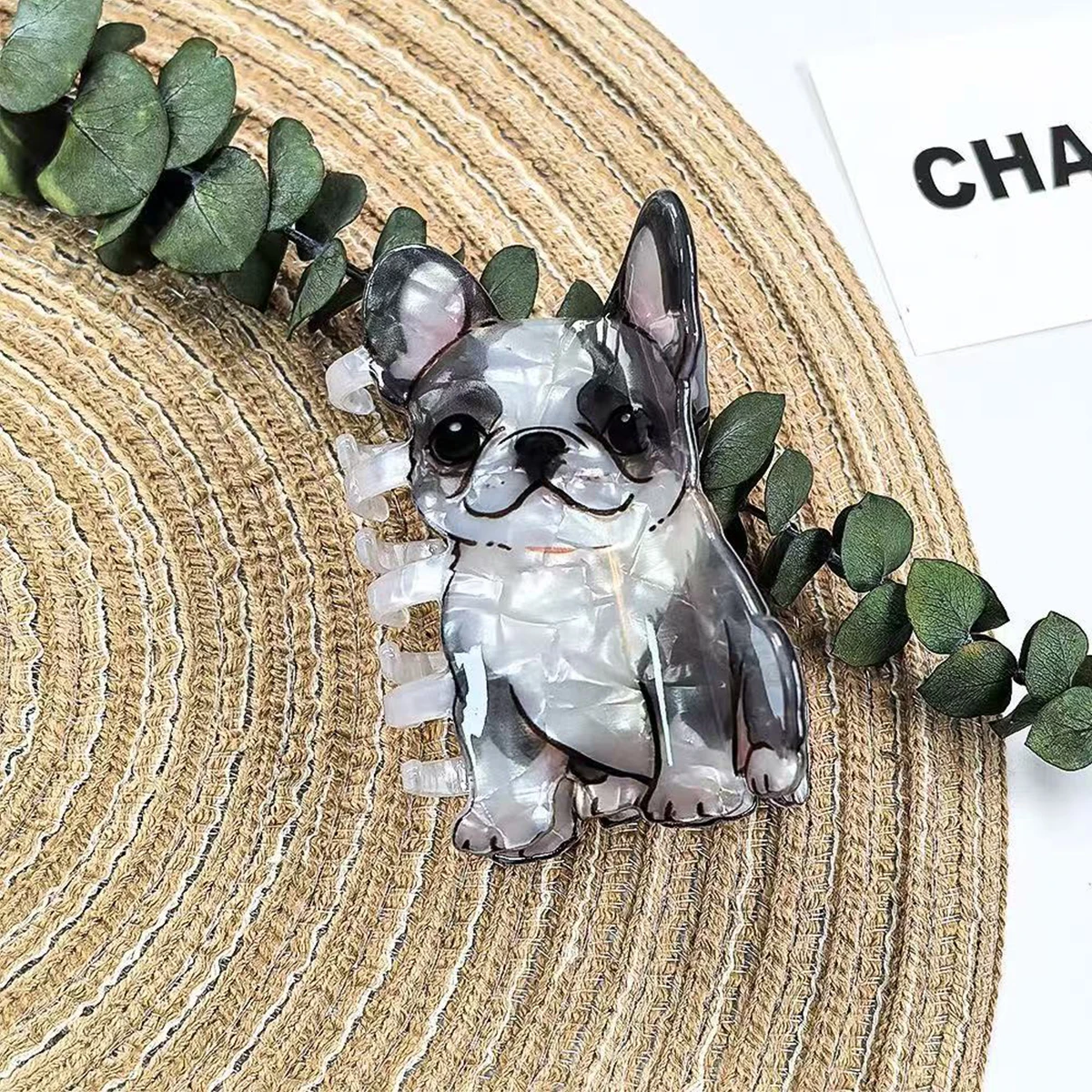 1pc 귀여운 중간 동물 머리핀, 곱슬 Shiba Inu 코기 강아지 아크릴 그립 클립 만화 머리핀 팬 헤어 상어 클립