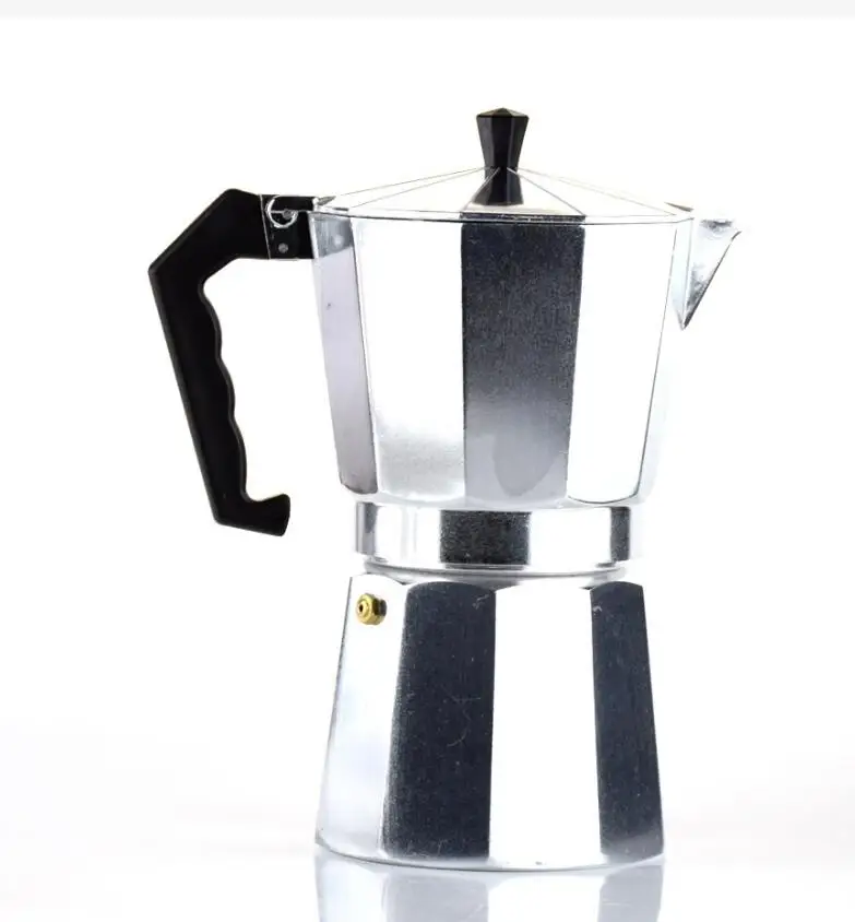 Modern minimalist aluminum mocha pot, hand brewed coffee pot, Italian coffee machine, espresso equipment