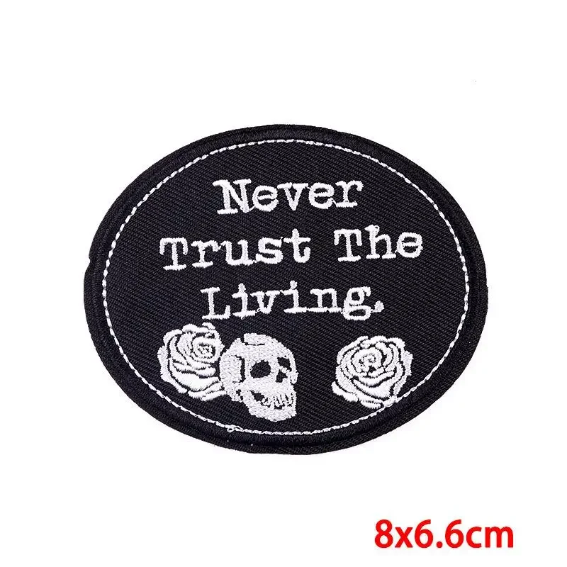 Embroidered Patch Iron On Patches for Clothing Pocket Ghost Clothes Stickers Fabric Sewing Thermal Adhesive Applique Fusible