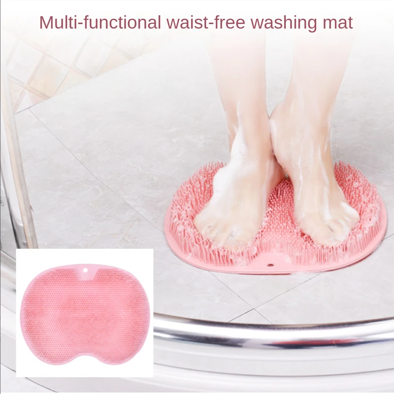 

Lazy Person No Bending Over Foot Washing Brush Silicone Foot Massage Pad with Suction Cup Shower Non-slip Pad