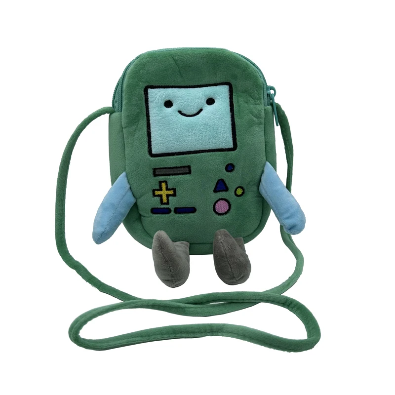 Anime Fashion Cartoon Finn&Jake Figure Crossbody Bag Plush Coin Bag Phone Bag Kawaii Stuffed Toys kid Birthday cosplay Gifts