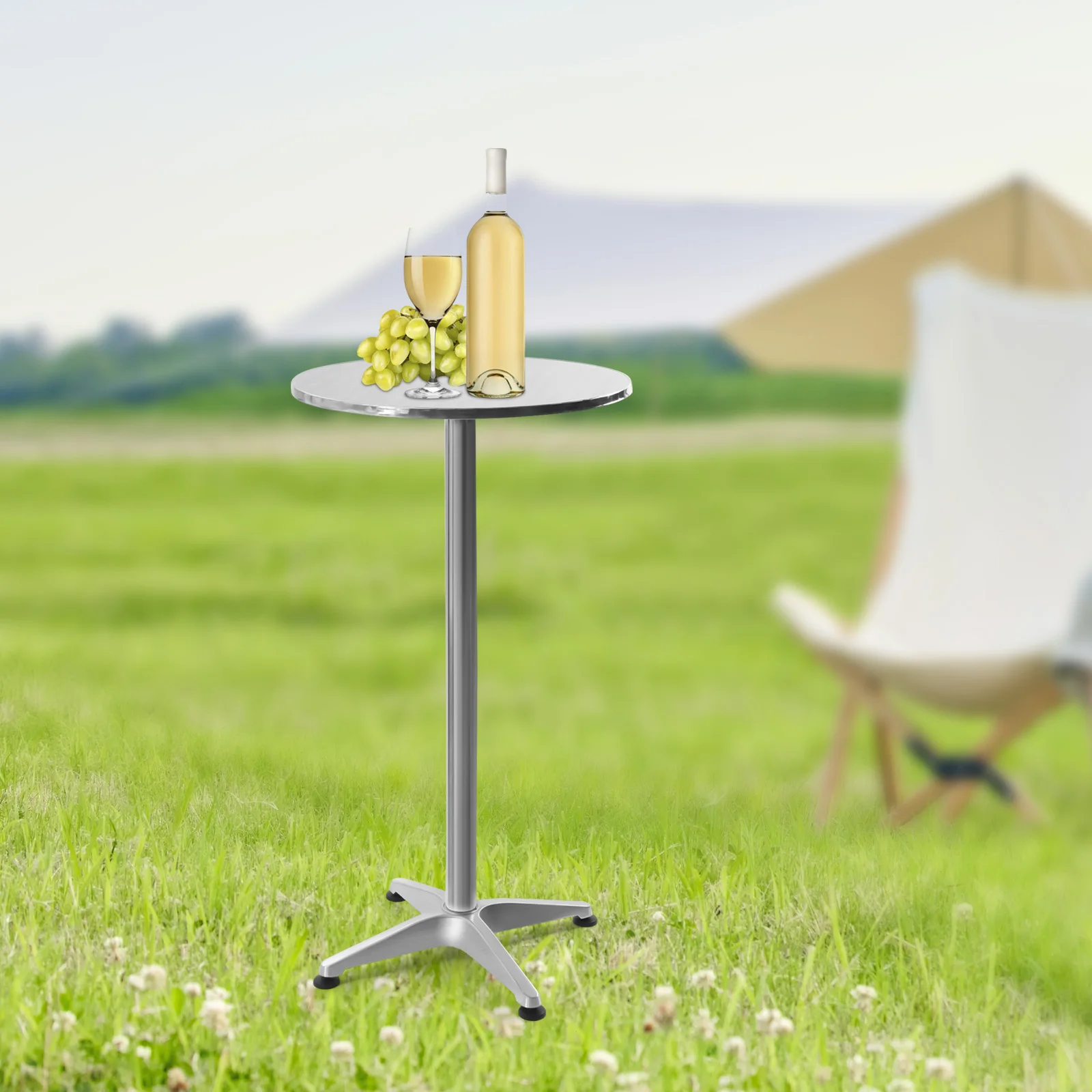 Bar Height Dining Table Flip-Up 90 Degree That The Cocktail Table Desktop with Base Tall Indoor Outdoor Party for Home Office