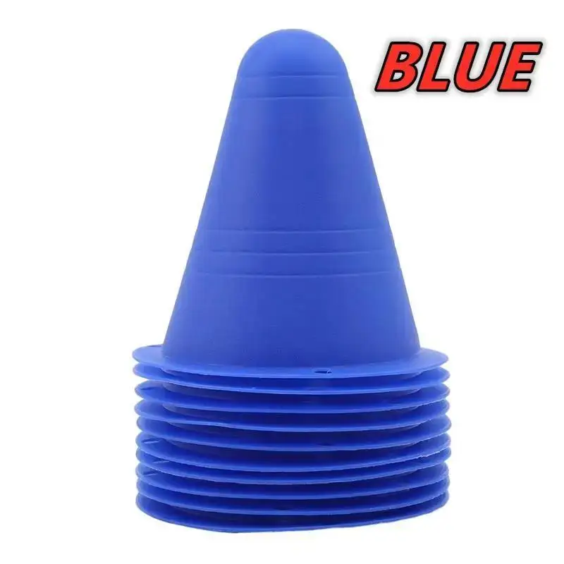 10 Pcs Football Marking Cup Marker Cones Slalom Roller skate pile Soccer Training Equipment