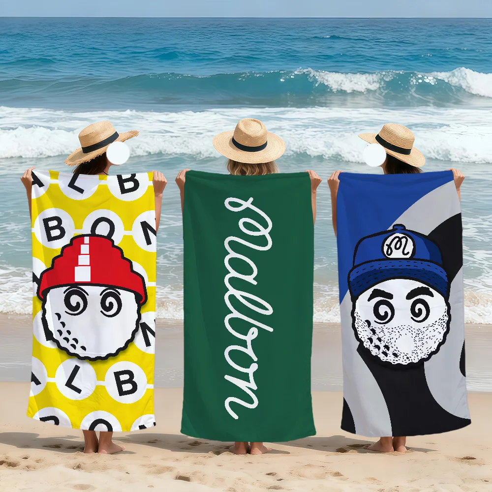 fashion art cool logo M-malbon G-Golfs Towel Soft Beach Towels Quick Dry Pool Towel for Travel Gym bathing Spa Camp sport Gift
