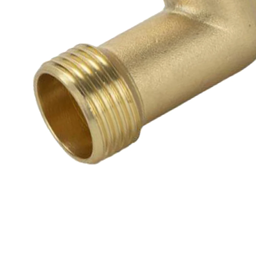Brass 90 Degree Hose Fitting for American 6-Point Threaded Faucets Designed for Long Service Life in Outdoor Environments