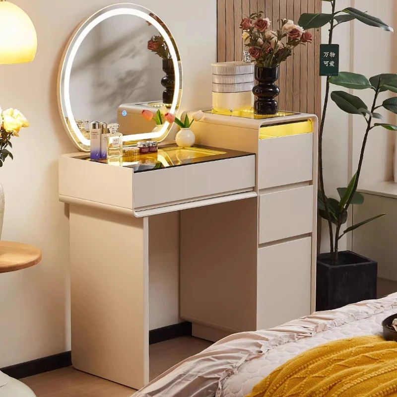 

Decoration Storage Vanity Table Nordic Aesthetic Modern Luxury Vanity Desk Bedroom Organizer Wooden Tocador Mueble Furniture
