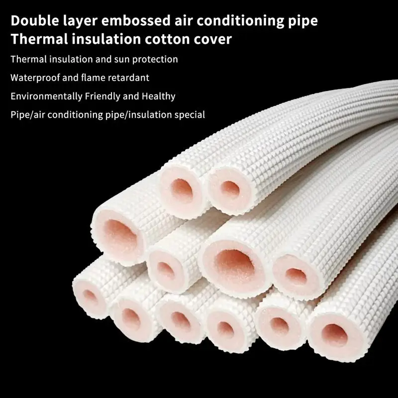 1Meter Pipe Insulation Foam Tube Air Conditioner Pipe Fittings Heat Preservation Foam Tubing For Mini Split Copper Line Set