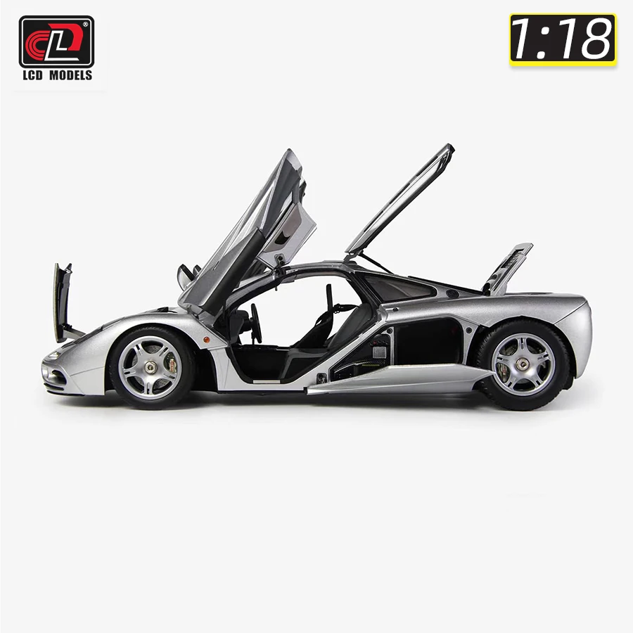 NewS McLaren F1 XP5 Silver 1:18 LCD model alloy car model sports car static display piece holiday gift collection