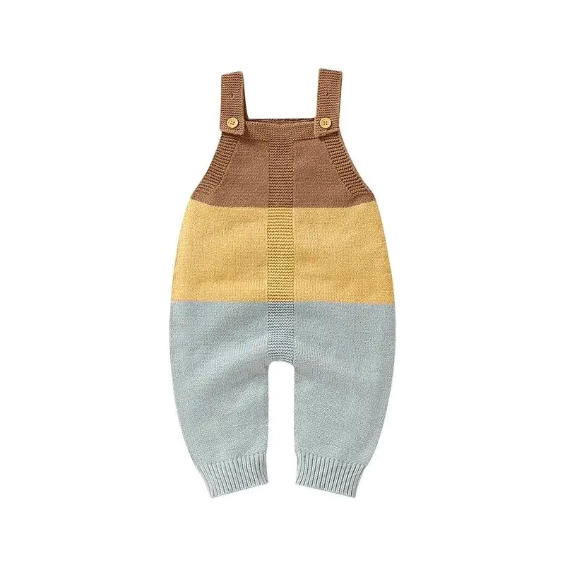 One Piece Knitted Toddler Infant Overalls 0-18m Children Clothing Baby Rompers Newborn Boys Girls Sleeveless Jumpsuits Playsuits