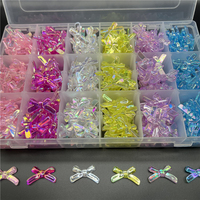 15pcs/Lot 32mm Acrylic Jewelry Accessories Bow Shape Small Hole Beads For Jewelry Making DIY Jewelry Findings